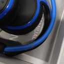 Small Bluetooth Headphones Wrap Around Head - Sports Wireless Headset with Built in Microphone and Crystal-Clear Sound, Foldable and Carried in The Purse, and 12-Hour Battery Life, Blue