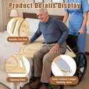 Wooden Slide Transfer Board,31x11" Transfer Board with Track Pulley Turntable,Made of Heavy-Duty Wood for Patient,Holds up to 500 Pounds,Suitable for Patient Senior and Handicap Move Assist