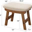 viewcare Foot Stools Ottoman, Small Soft Footrest Ottoman with Wood Legs, Sofa Footrest Extra Seating for Living Room Entryway Office