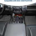 for F150 Center Console Trim Carbon Fiber, Gear Shift Panel Cup Holder Cover Trim for Ford F150 2015-2020 Carbon Fiber Interior Accessories