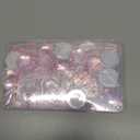 FINGERINSPIRE 50Pcs 30mm Flat Back Round Acrylic Rhinestone Self-Adhesive Plastic Circle Gems Stick On Jewels(Pink) for Costume Making Cosplay Jewels Invitations Crafts Bling Home Wedding Decor