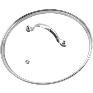 Antrader Tempered Glass Lid, 9.5Inch Cookware Glass Replacement Lid For Any Skillet/ Frying Pan/ Pot (Interior Diameter: 9.39inch, Exterior Diameter: 9.92inch)