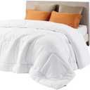 Bedsure Comforter Duvet Insert - Quilted Comforters Full Size, All Season Duvet, GentleSoft Down Alternative Bedding, with 8 Tabs, Gifts for Women/Men, White, Full 86 x 82 Inches