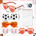 24 Pack Classroom Valentine Sports Gifts Football Valentine Glasses Balls Gifts with Cards Sports Themed Party Favor Study Room Exchange Gift Birthday Stuffers for Team