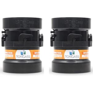 2 x Combo Pack RV Sewer Hose Fitting Adapter - PVC Connection & Termination Adapter - 3" Hub x Bayonet Hooks