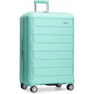 Traveler's Choice Pagosa Hardshell Expandable Luggage with Spinner Wheels, Mint, 30-Inch Large