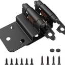 Chibery 3/8 Inch Inset Cabinet Hinges, 25 Pairs(50 Pack) Self Closing Flush Face Mount Hinges with Door Bumper, Variable Decorative Hardware for Bathroom, Furniture, Kitchen Cabinet, Oil Rubbed Bronze