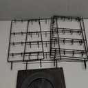 EsLuker.ly Rotating Earring Display Holder Stand for Vendors Events Selling, Large Capacity 64 Hooks Jewelry Rack with Wooden Base for Earring Card Sales, Enhances Retail Visibility (Black+Black)