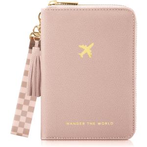 Beautiful Passport Holder for Travel with Wristlet Strap - All-in-One Wallet for Women with Card Slots and Tassel Keychain - Perfect RFID Blocking Case to Keep Your Travel Documents Organized & Safe