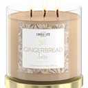 Gingerbread Christmas Scented Candle - Large 3 Wicks, 14 oz