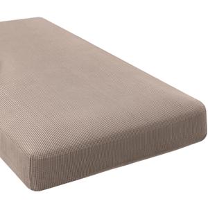 H.VERSAILTEX Super Stretch Individual Chaise Cover Sectional Couch Covers for L Shaped Sofa Both Left/Right Featuring Thick Jacquard Textured Twill Fabric (1 Piece Chaise Cover, Sand)