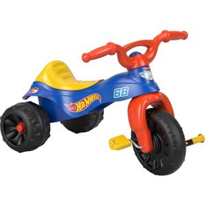 Fisher-Price Toddler Tricycle Hot Wheels Tough Trike, Toy Bike with Handlebar Grips & Storage for Outdoor Play Kids Ages 2+ Years, Large (Blue)