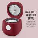 GreenLife Rice Cooker Digital 4-Cup (Cooked), Keep Warm, 4 Presets, Red