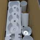 iHave Toothbrush Holders for Bathrooms, 4 Cups Toothbrush Holder Wall Mounted with Toothpaste Dispenser - Large Capacity Tray, 2 Cosmetic Drawer - Bathroom Organizer & Bathroom Accessories Set (White)