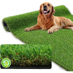 XLX TURF Outdoor Realistic Artificial Grass Rug 4 FT x 6 FT, Thick Dogs Fake Grass Carpet for Patio Balcony Garden Lawn Landscape, 1.38 Inch High Pile