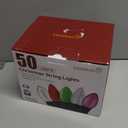 Vintage C9 LED Christmas Lights Outdoor, 50FT Multicolor Christmas String Lights with 50 Colorful Bulbs, Connectable Waterproof Lights for Christmas Tree Roofline Garden Patio Backyard Decoration