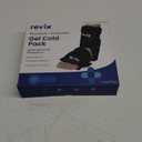 REVIX Ankle Ice Pack Wrap for Foot Discomfort Soothing, Reusable Gel Ice Packs with Cold Compression Therapy, Cold Wrap for Enhanced Comfort and Post-Workout Recovery, Black