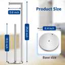 Toilet Paper Holder Stand, Bathroom Toilet Paper Roll Holder Stand with Reserve, Standing Toilet Paper Holder with Storage,Toilet Paper Roll Holder for 4 Rolls, Brushed Nickel