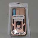 SunStory Phone Case for Samsung Galaxy S22 Plus 5G Case with HD Screen Protector & Slide Camera Cover & Rotated Ring Kickstand, [Military-Grade] [2 in 1] Phone Case for Galaxy S22 Plus 6.6",Rosegold