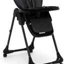 Little Folks by Delta Children 2-in-1 SlimFold High Chair for Babies and Toddlers, Black, 21.5" W X 35" D X 41.5" H