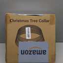 ALKB 28.4" Gold Christmas Tree Collar  9-Panel Snap-On Plastic Tree Skirt Replacement, Holiday Base Cover for 5-8 ft Artificial or Real Trees