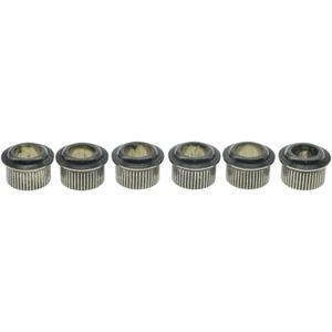KAISH Metal Brass 10.2mm Vintage to Modern Guitar Tuner Conversion Bushings 3/8" Tuning Keys Conversion Adapter Ferrules Upgraded Brass Version 6.2mm I.D. Aged Nickel