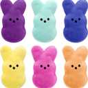 6 Pack Easter Bunny Plush Toys Decorations Cute Animal Bunny Stuffed Doll Easter Party Favor Gifts for Kids.