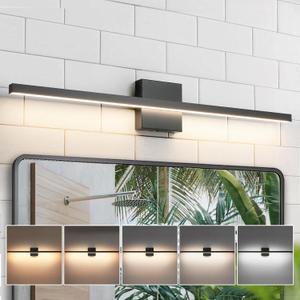 Epinl Black LED Vanity Light for Bathroom, 5CCT 32 inch Dimmable Bathroom Light Fixture Over Mirror, Modern Vanity Lighting Bar, Bath Wall Light for Bathroom Bedroom, ETL Certificated