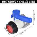 PATIKIL 75mm IBC Tote Adapter - DN50, 1000L IBC Adapter, Butterfly Valve Switch for Garden Irrigation