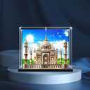Acrylic Display case with Screw for Lego Taj Mahal 10256- 3mm Thickness (Lego Set is not Included) (with Theme Background)