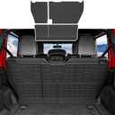 Backrest Mat Compatible with 2018-2025 Jeep Wrangler JL Unlimited 4X4 Cargo Mat TPE Back Seat Protector Replacement for 2018-2025 Jeep Wrangler JL Accessories
