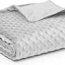 YnM Fuzzy Duvet Cover for Weighted Blankets (Light Grey, 80''x87'')