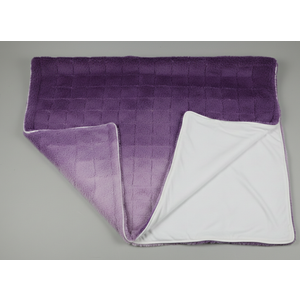 Cottonblue Weighted Blanket 15lbs 48x72 inches for Twin/Full Bed, Faux Fur Sherpa Weighted Blanket for Adults, Plush Cozy Bed Blanket with Ceramic Beads for Calm and Relax, Purple