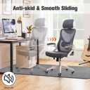 Office Chair Mat for Hardwood Floor, 55"x36" Large Corduroy Gaming Computer Floor Protector for Office Chair, Heavy Duty Anti-Slip Bottom Mat for Under Desk Chairs for Office & Home Use(Light Grey)