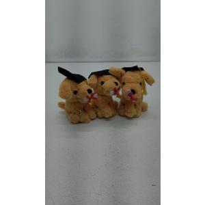 Graduation Puppies With Cap and Diploma 10", Pack of 3