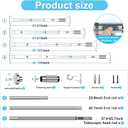 Tension Curtain Rod 41-126" Heavy Duty No Drilling Adjustable Silver, 1.26"