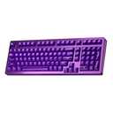 kutethy KY98 Wireless Mechanical Keyboard with Transparent Keycaps,Full Aluminum CNC,Hot-swappable,Pre-lubed Clicky Switches,Gasket Structure,RGB Backlit,BT5.0/2.4G/USB-C Wired (Purple)