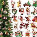 36pcs Black Santa Christmas Decorations Tree Hanging African American Christmas Decorations Black Santa Claus Tree Ornaments for Xmas Winter Party Supplies
