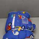 Primlect Thickened Toddler Nap Mat with Removable Pillow and Minky Blanket, Extra Large 55''x35'' Sleeping Bag, Washable, Roll up, Perfect for Daycare, Preschool, Kindergarten, Boys and Girls Blue Car