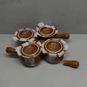 LE TAUCI French Onion Soup Bowls, 22 Ounce Ceramic Soup Bowls with Handles, Soup Crocks with Lids for Soup, Cereal, Chilli, Beef Stew, Oven Safe Stackable Serving Bowls Set, Set of 4