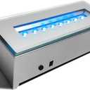 16 LED Light Display Stand Base for 3D Crystal Glass Art,Holiday Casual Atmosphere Ornament Lamp- 6 Inch Rectangular Illuminated Holder Colorful Lights (silver)