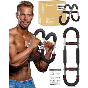 Saker Twister Arm Trainer, PowerTwist Arm Trainer, Adjustable Forearm Strengthener, Arm Exercise Equipment, Chest Workout Equipment, Portable Spring Resistance for Home Workout Equipment