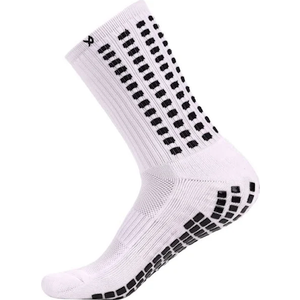 LUX Anti Slip Soccer Knee Socks,Non Slip Football/Basketball/Hockey Sports Grip Socks White