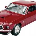 Diecast Model Car Compatible with Welly 1:24 Scale 1969 Ford Mustang Boss 429 Red 24067W-RD