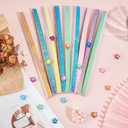 SUNNYCLUE 900Pcs 10 Colors Origami Star Paper Folding Stars Lucky Colorful Glitter Shimmer Rectangle Decoration Origamis Strip for Thanksgiving Christmas Arts DIY Handmade School Teaching Supplies