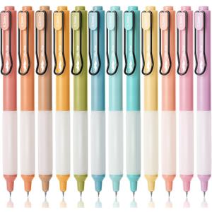 Mr. Pen- Retractable Pens, 12 Pack, Black Ink, Pastel Barrels, Fast Dry, Fine Point 0.5mm, Cute Pens for Journaling