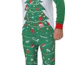 VENTELAN Family Matching Christmas Pajamas Set Holiday Santa Claus Sleepwear Xmas PJS Set for Couples and Kids (8 Years, Green Christmas Tree)