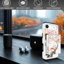 Compatible for iPhone 17 Air Case with Card Holder Cute - Kawaii Design Military-Grade Drop Protection Rugged Wallet Cases for Women (White Elephant Spraying Flowers)