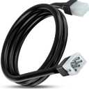 61845 6-Pin Custom Extension Cable Compatible with Fisher Western 56462 Snow Plow Controller, 48 in Controller Cord Extension Replace 8695K 412407