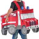 Seasons Kids Fire Truck Costume for Child 5-7 years, Red